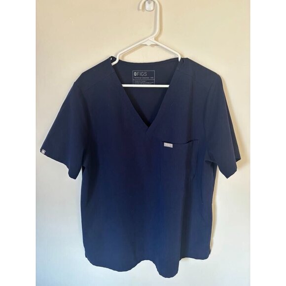 FIGS Scrub Top Womens Size XXL Navy Blue Caterina Technical Medical Nurse - Picture 1 of 6
